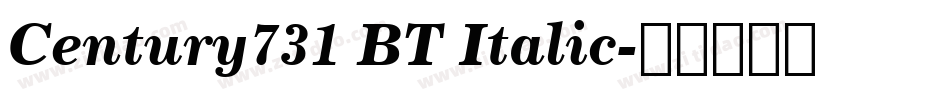 Century731 BT Italic字体转换